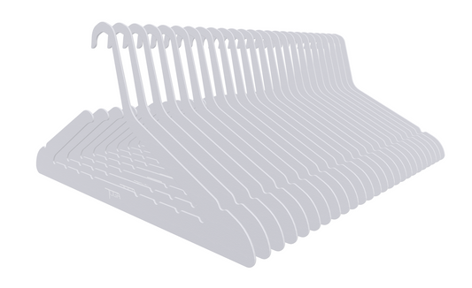 25 Pack Silver Toga Hangers