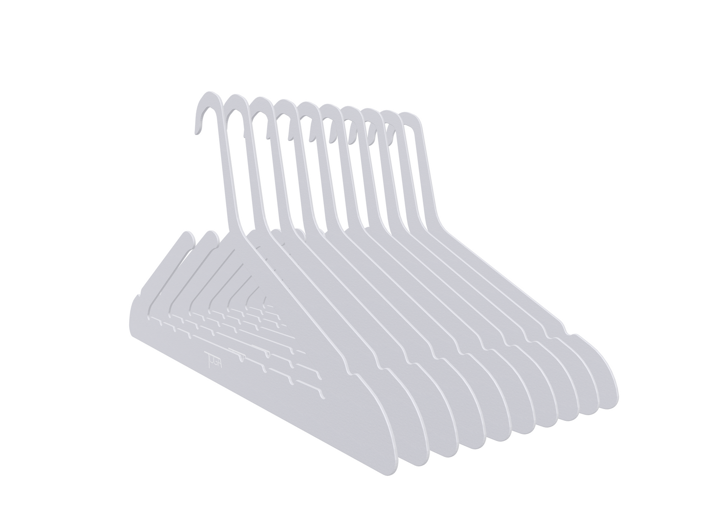 10 Pack Silver Toga Hangers